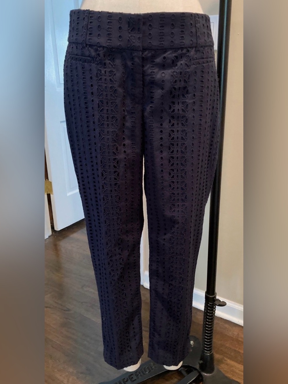 LOFT curvy 14 Eyelet Ankle Pants,